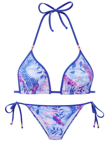 Vivance by Lascana Triangel-Bikini in blau-bedruckt