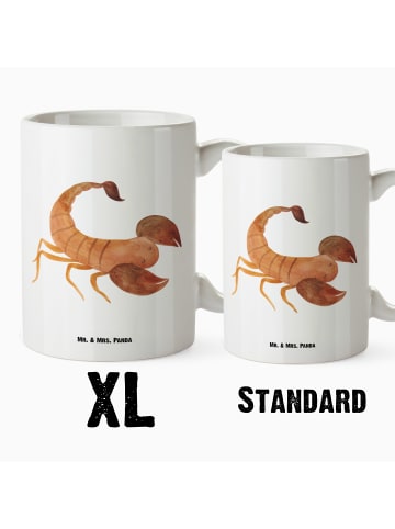 Mr. & Mrs. Panda XL Tasse Sternzeichen Skorpion ohne Spruch in Weiß