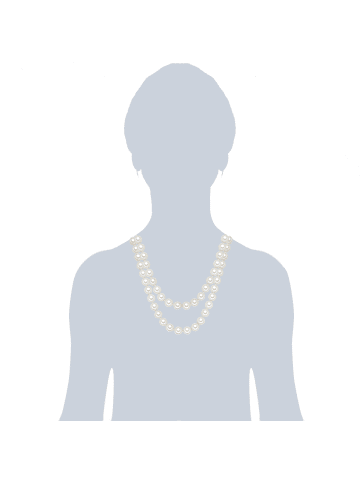 Lulu & Jane Perlen-Kette Muschelkernperle in weiß