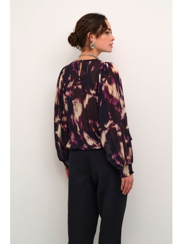 Kaffe Langarm - Hemd KAaska Regular fit in Purple Blurry Graphics