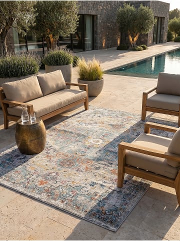 KADIMA DESIGN Outdoor-Teppich Orientalisch pflegeleicht Balkon Terrasse Outdoor in Mehrfarbig