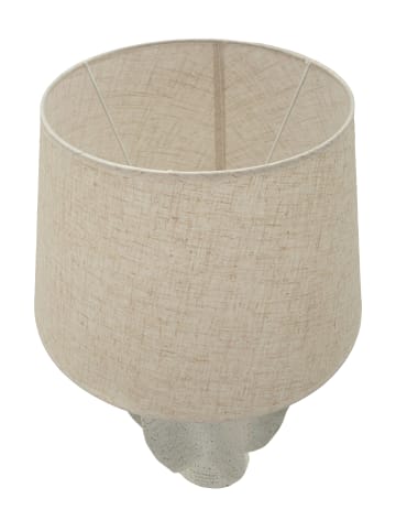 Mauro Ferretti Beige Tischleuchte aus Kunstharz mit Stofflampenschirm Ø 40×63