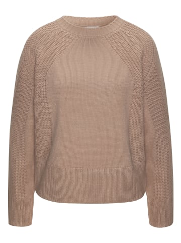 LASCANA Strickpullover in camelfarben