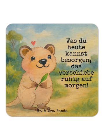 Mr. & Mrs. Panda Tischuntersetzer Quokka Happy Design mit Spruch in Weiß