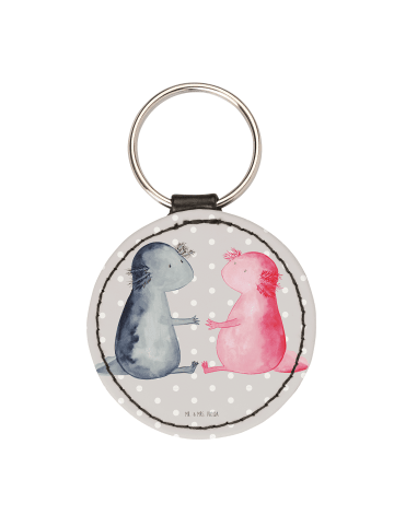 Mr. & Mrs. Panda Taschenanhänger Axolotl Liebe ohne Spruch in Grau Pastell