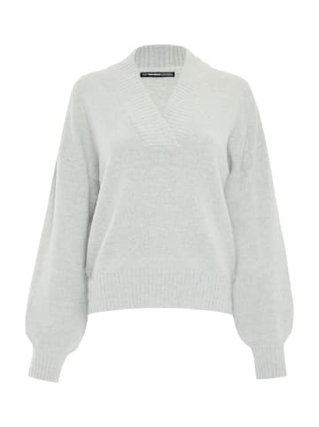 Threadbare V-Pullover THB Bloom V Neck Jumper in Grau