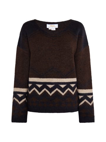 usha FESTIVAL Damen Pullover in Braun Mehrfarbig