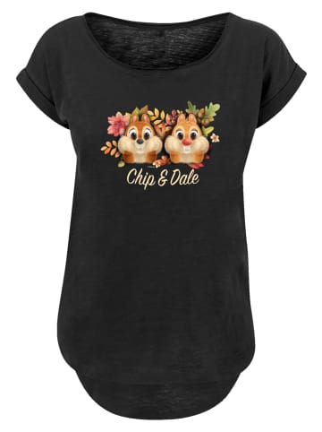 F4NT4STIC Long Cut T-Shirt Disney Chip und Chap Duo in schwarz