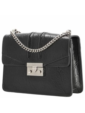 Seidenfelt Roros - Schultertasche 21 cm (gold) in glossy black