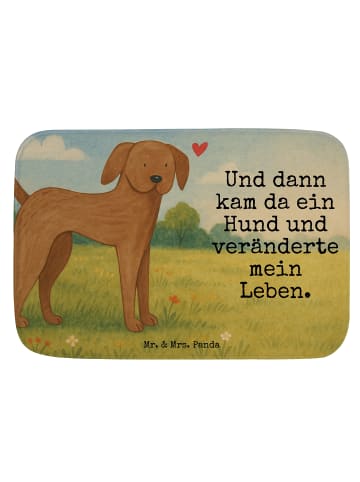 Mr. & Mrs. Panda Duschvorleger Hund Dogge Design mit Spruch in Weiß