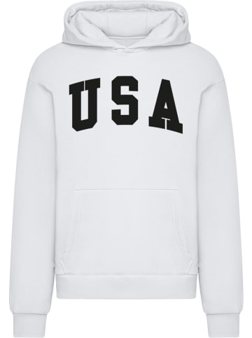Mister Tee Hoodie "USA Fluffy Hoody" in Weiß