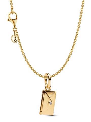 Pandora Damen-Kette Schmuckset Goldfarben mit Anhänger Liebesbrief