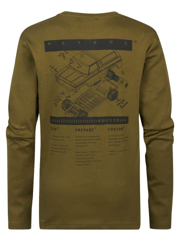 Petrol Industries T-Shirt mit Aufdruck Steamwood in Grün
