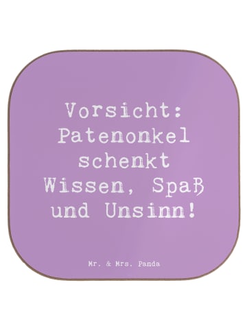 Mr. & Mrs. Panda Tischschoner Spruch Patenonkel Wissen Spaß mit ... in Lavendeltraum