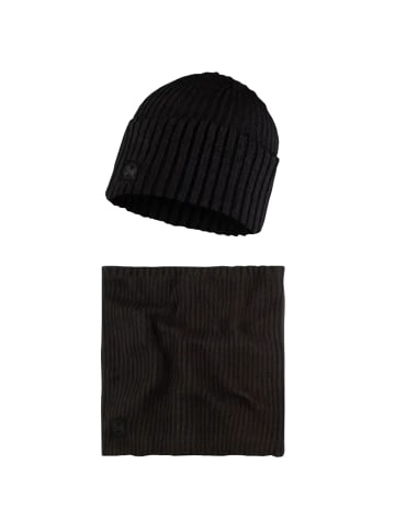 Buff Buff Gift Pack Set Beanie and Neckwarmer in Schwarz