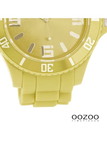 Oozoo Analog-Armbanduhr Oozoo Vintage Series gelb extra groß (ca. 48mm)