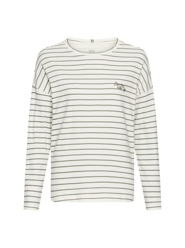 Camel Active Langarmshirt aus reiner Baumwolle in Graugrün