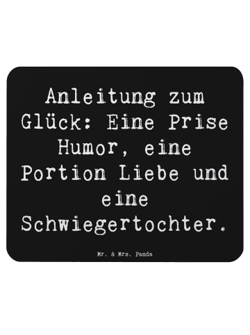 Mr. & Mrs. Panda Mauspad Humor Liebe Schwiegertochter mit Spruch in Schwarz