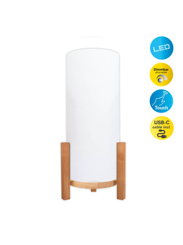 näve LED Tischleuchte "MADITA" in weiß - (L)22 cm x (B)22 cm x (H)48 cm - EEK E