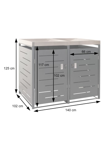 MCW 2er-/4er-Mülltonnenverkleidung H40