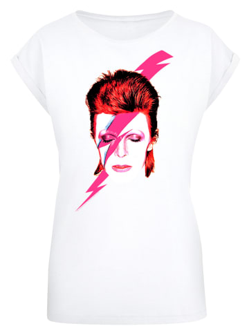 F4NT4STIC T-Shirt David Bowie Aladdin Sane Lightning Bolt in weiß