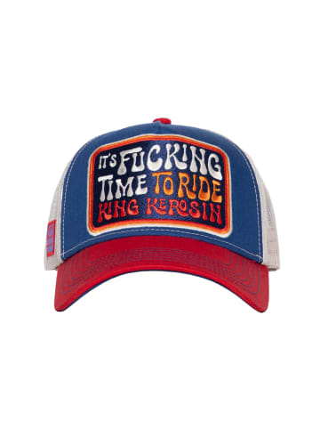 King Kerosin King Kerosin Trucker Cap It's Fucking Time To Ride in blau