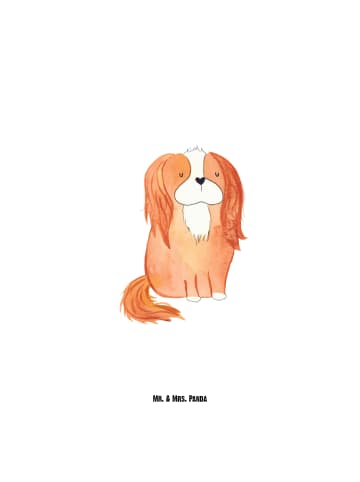 Mr. & Mrs. Panda Trinkflasche Edelstahl Hund Cavalier King Charl... in Weiß