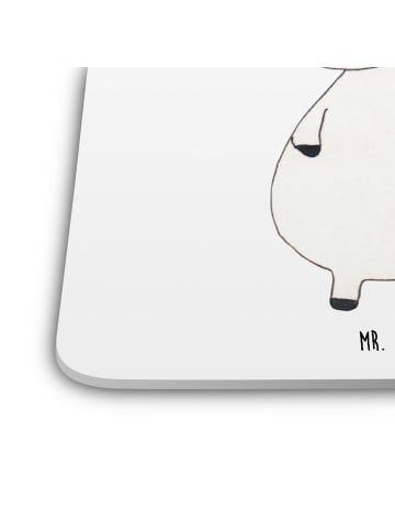 Mr. & Mrs. Panda Bierdeckel Einhorn  ohne Spruch in Weiß