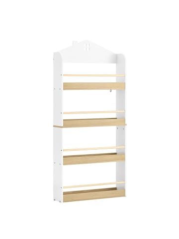 SoBuy Bücherregal in Reinweiß - (W) 15 x (H) 130.5 x (L) 60 cm