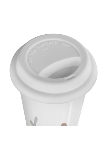 Mr. & Mrs. Panda Thermobecher Hase Igel mit Spruch in Weiß