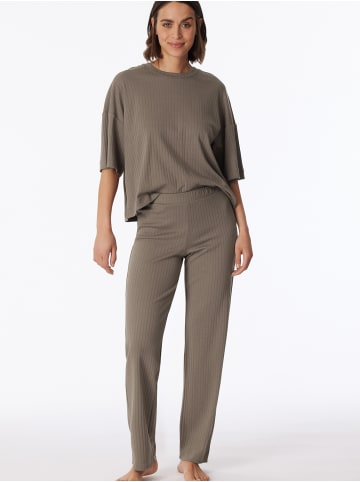 Schiesser Pyjamahose Mix & Relax in Taupe
