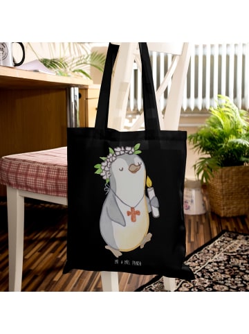 Mr. & Mrs. Panda Shopper Pinguin Kommunion  ohne Spruch in Schwarz