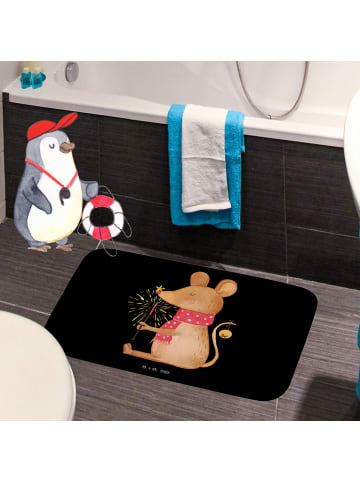 Mr. & Mrs. Panda Badteppich Maus Weihnachten ohne Spruch in Schwarz