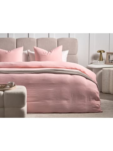 Beliani 3-tlg Bettwäsche-Set SUMNER in Rosa