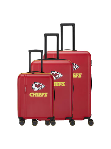 travelite travelite x NFL 4 Rollen Kofferset 3-teilig mit Dehnfalte kansas city chiefs