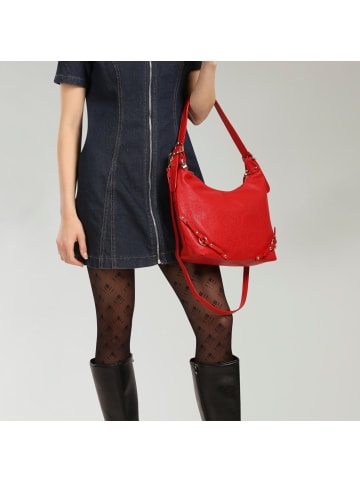 Florence Florence Schultertasche Leder rot ca. 37cm