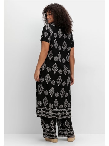 sheego by Joe Browns Longbluse in schwarz gemustert