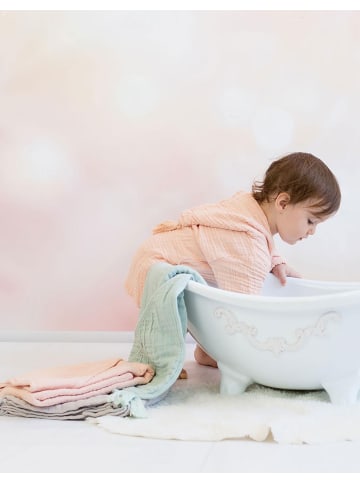 OrganicEra Kinder Bademantel in Salmon