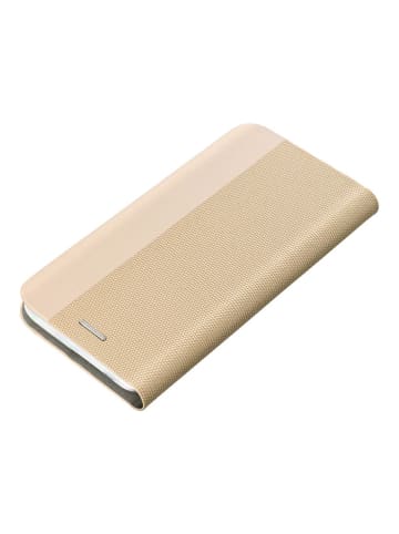 COFI 1453 Handyhülle mit Kartenfach Flipcase mit Magnetverschluss kompatibel in Gold