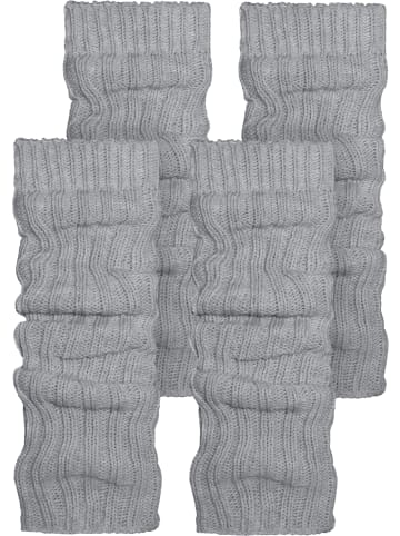 normani 2 Paar Strickstulpen mit wärmender Alpakawolle in Hellgrau