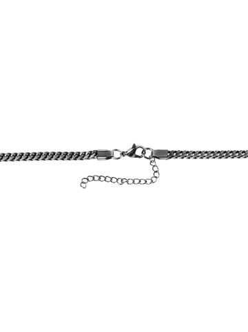 Adeliás Unisex Halskette – Panzerkette aus Edelstahl 43 cm in silber