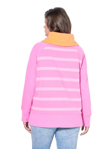 LAURASØN Sweatshirt in neon fuchsia