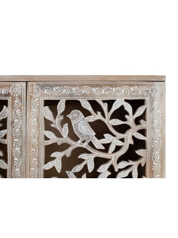 Giner y Colomer Sideboard aus Mangoholz mit handgeschnitzten Türen in White