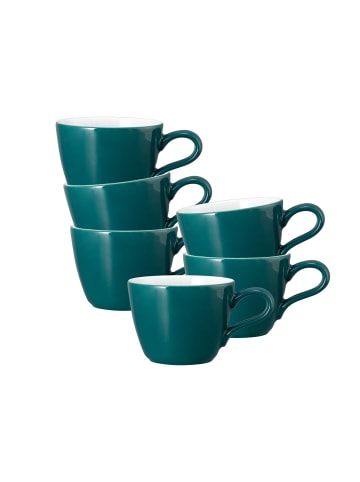 6er Set Espressotassen Life Fashion in Trendy Petrol 90 ml