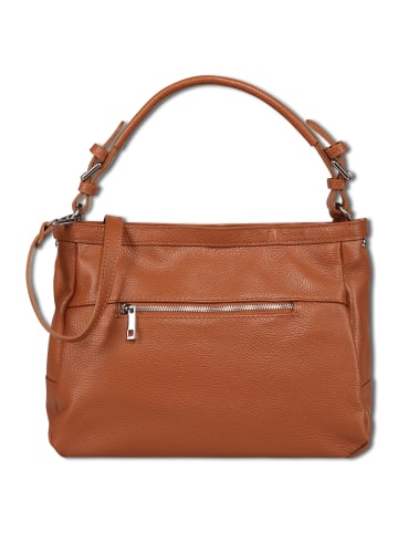 Toscanto Leder Schultertasche Toscanto Tasche hellbraun ca. 38cm