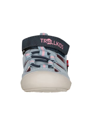 Trollkids Leder-Lauflernschuhe Femund in navy/mint