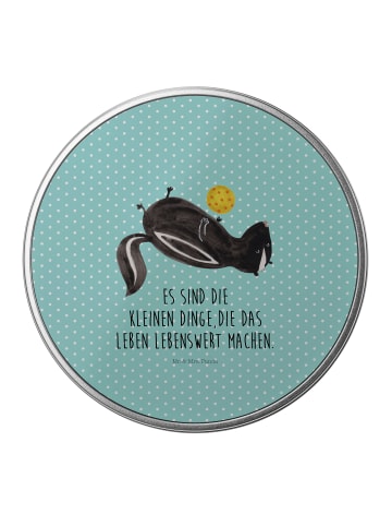 Mr. & Mrs. Panda Teedose Stinktier Ball mit Spruch in Türkis Pastell