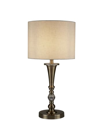 Licht-Erlebnisse Tischlampe (B)30 x (L)30 x (H)62 cm in Messing Antik Natur