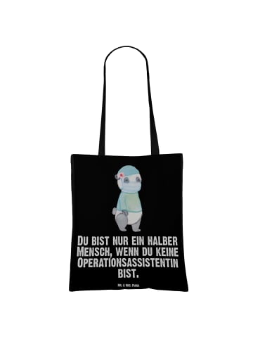 Mr. & Mrs. Panda Schultasche Operationsassistentin Herz mit Spruch in Schwarz