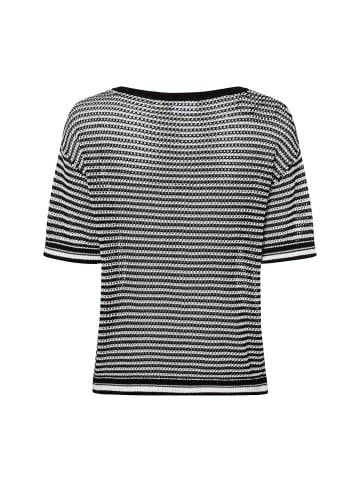 comma Strickpullover in schwarz weiß - 0002
